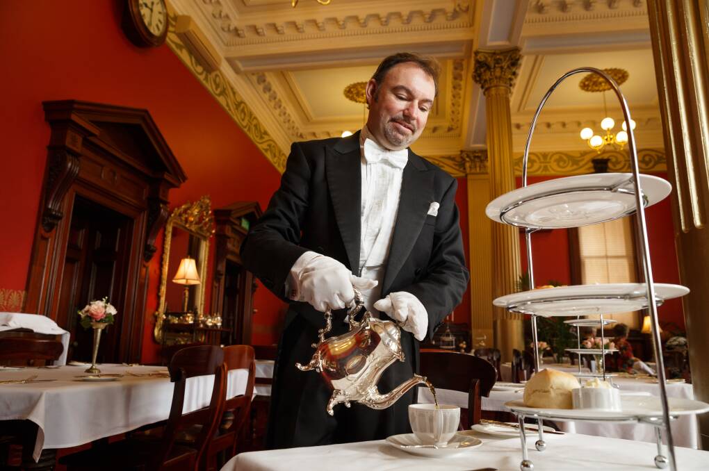 SILVER SERVICE: Huckleberry Campbell, the man behind the high teas. 