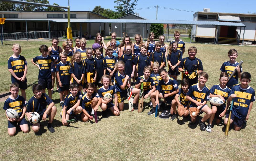 Super sports: About 70 of the 150 students were involved in Largs Public School's sporting run this year. Picture: Lachlan Leeming