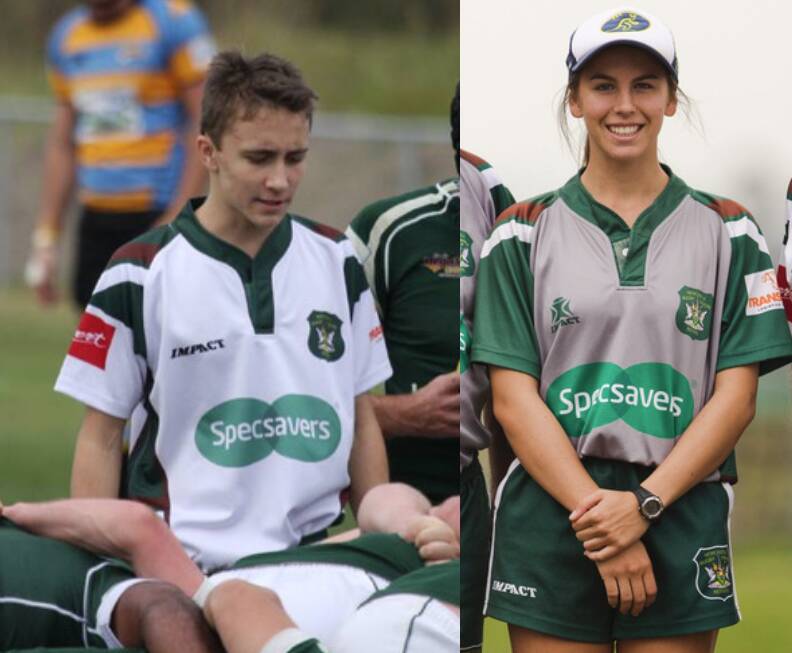 Whistle blowers: Maitland referees Nick Gaal and Georgia Cox will officiate at the Sydney Sevens. Picture: Maitland Mercury/Stewart Hazell