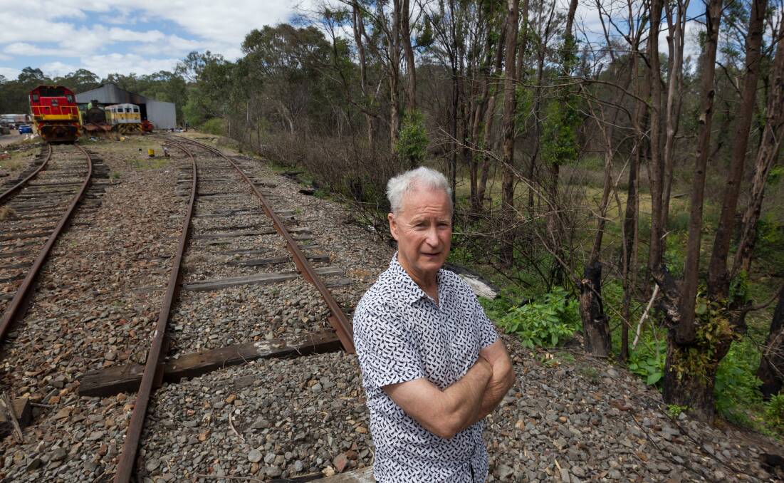 Fears: Chris Richards said those involved with the Hunter Valley Railway Trust are "petrified" of fire dangers surrounding the museum. Picture: Max Mason-Hubers 