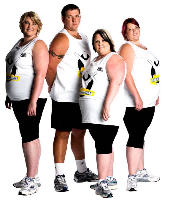 The Duncans: Emma Duncan, left, with her family in the 2011 season of The Biggest Loser.