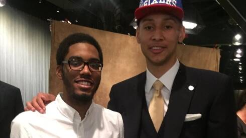 TRIBUTE: Former Newcastle basketball phenomenon Ben Simmons has paid tribute to his cousin Zachary Simmons, 21, by sharing this picture. 