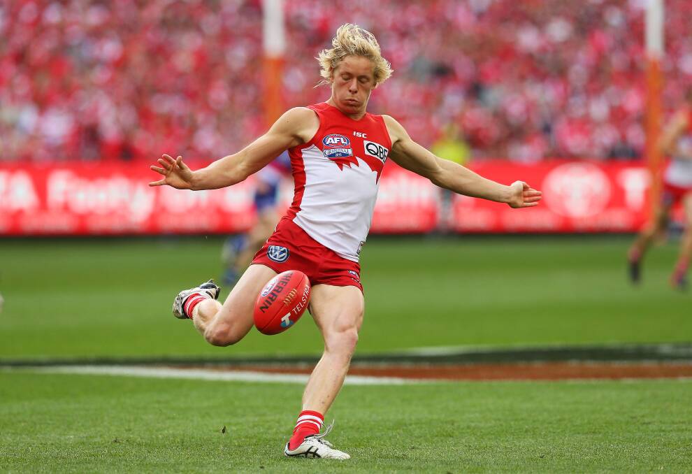 PRIORITY: Hunter product Isaac Heeney in action for the Sydney Swans during this month's AFL grand final at the MCG. Picture: Getty Images.