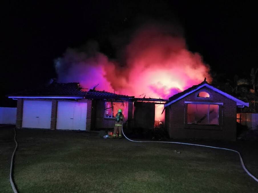 The six occupants were able to evacute the Maitland home. Photo: supplied. 