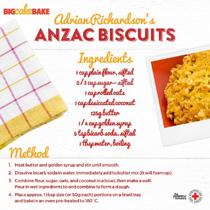 RECIPE: Get inspired with more recipes from Adrian and his fellow Big Cake Bake Ambassadors Maggie Beer, Kate Ritchie and Rowie Dillon at bigcakebake.org.au/recipes