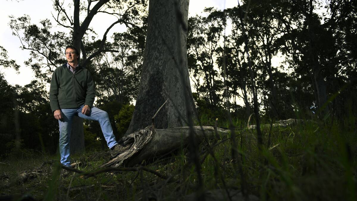 FUNDING BOOST: Earthcare Park's chair Eric Huber at the Tenambit park. Picture: PERRY DUFFIN