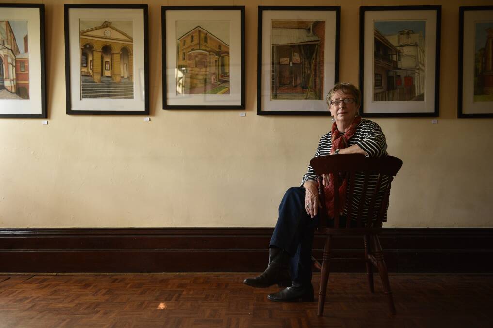 THE COLLECTION: Artist Holly McNamee at Brough House with her "Maitland Collection" exhibition which is on display for one more weekend. Picture: PERRY DUFFIN