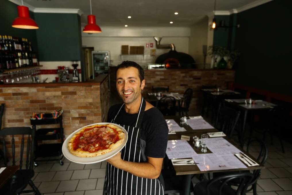 OPEN: A new woodfired pizza business, Ometto, has opened on High Street. Picture shows Italian owner/chef Giuseppe Maviglia. Picture: Jonathan Carroll