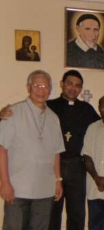 Concerns: Vincentian Bishop Rolando Santos (left) with Australian priest Neil Lams in Papua New Guinea.
