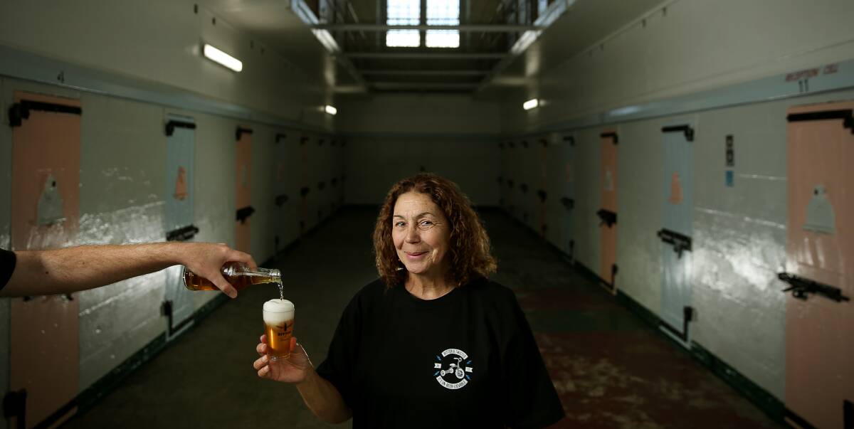 GREAT WEEKEND: Mayor Loretta Baker at Maitland Gaol to promote Bitter & Twisted. The event will return on Saturday and Sunday. Picture: Marina Neil