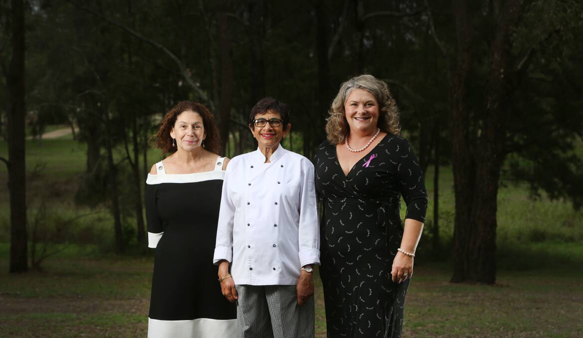 GO GIRL: Maitland mayor Loretta Baker, 2017 Citizen of the Year Amorelle Dempster, and Paterson MP Meryl Swanson. Picture: Marina Neil