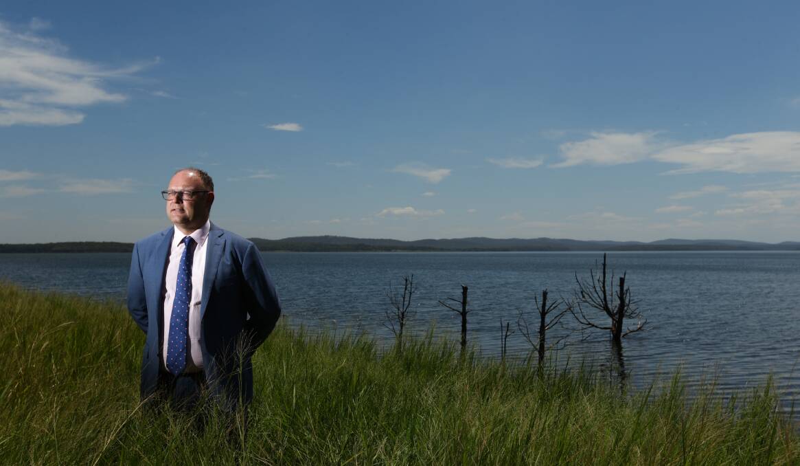 Jim Bentley launching the "Love Water" conservation campaign at Grahamstown Dam. Picture: Jonathan Carroll