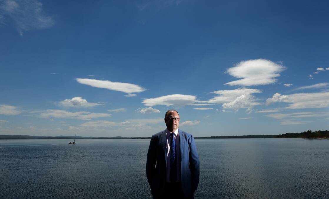WATER WISE: Jim Bentley launching the conservation campaign, Love Water, at Grahamstown Dam. Picture: Jonathan Carroll