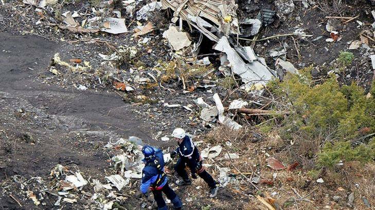 French investigators are sifting through the wreckage for clues.  Photo: Reuters/French Interior Ministry