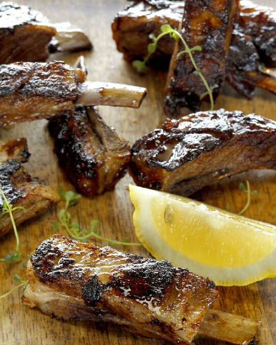 Jill Dupleix's slow-cooked lamb ribs <a href="http://www.goodfood.com.au/good-food/cook/recipe/slowcooked-lamb-ribs-20130930-2unyn.html"><b>(recipe here).</b></a> Photo: Steven Siewert