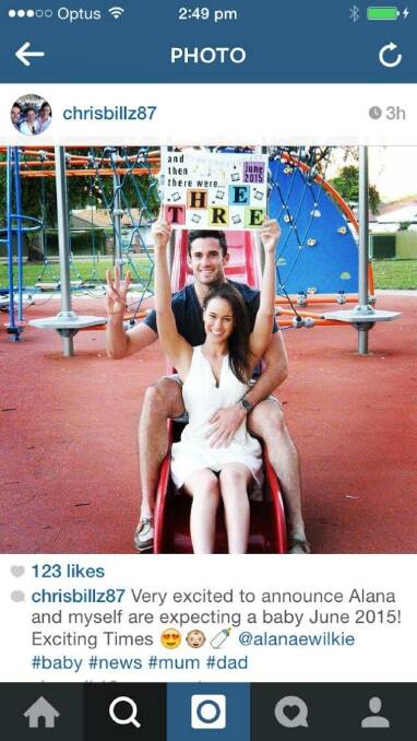 Perth Bachelor contestant Alana Wilkie announced her pregnancy on her infamous Instagram account. Photo: Instagram