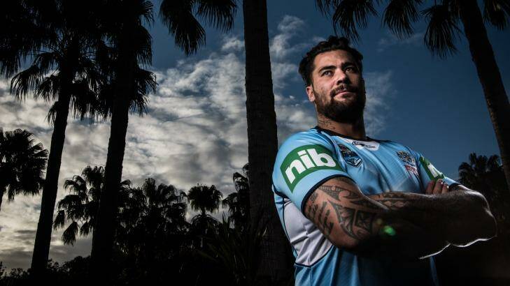 Larger than life: Andrew Fifita at Coffs Harbour. Photo: Wolter Peeters