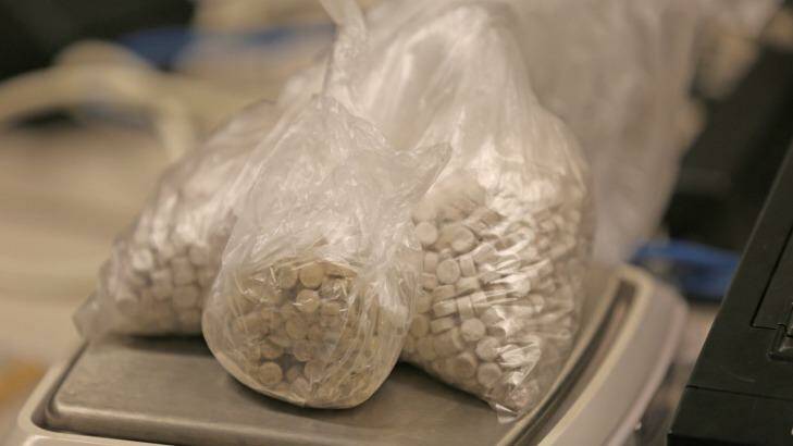About 6000 amphetamine tablets were seized during drug raids at Port Stephens. Photo: Nathan Patterson