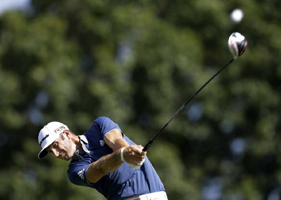 Driving for show: Dustin Johnson in action. Photo: Mel Evans