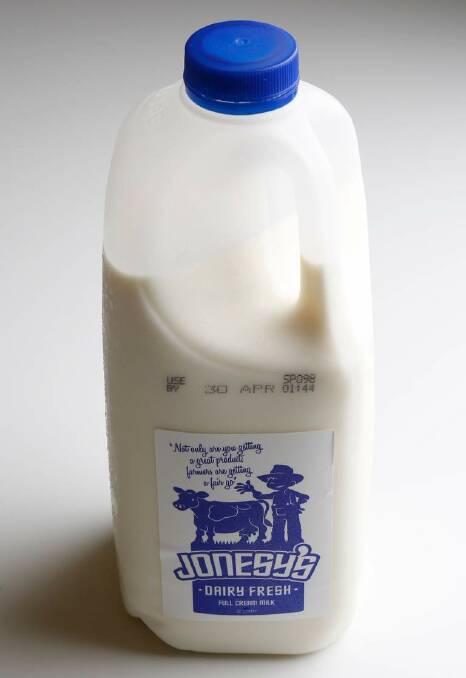 Spotted in Grossi's fridge: Jonesy's milk. Photo: Eddie Jim
