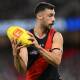 Kyle Langford missed a crucial set shot in the Bombers' Anzac Day draw against Collingwood. (James Ross/AAP PHOTOS)