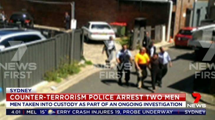 The teenagers were arrested in Bankstown on Wednesday. Photo: Channel Seven
