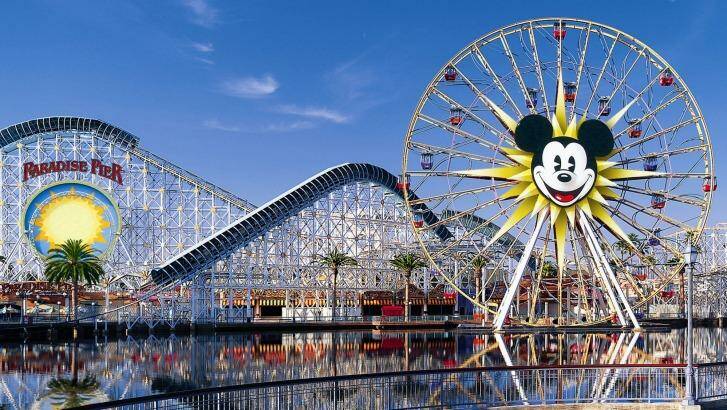 Rides at Paradise pier at Disneyland. Photo: Disney