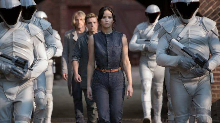 Jennifer Lawrence takes the totalitarian nightmare movie into new, feminine territory in <i>The Hunger Games</i>. Photo: Louise Schwartzkoff