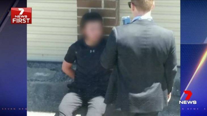 Police arrested the teens at a prayer hall in a Bankstown laneway. Photo: 7 News