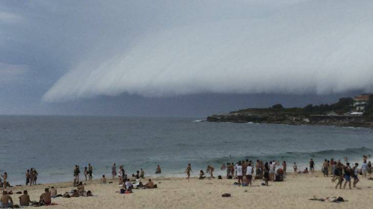 Coogee Beach in Sydney's eastern suburbs was evacuated. Photo: Peter Rae