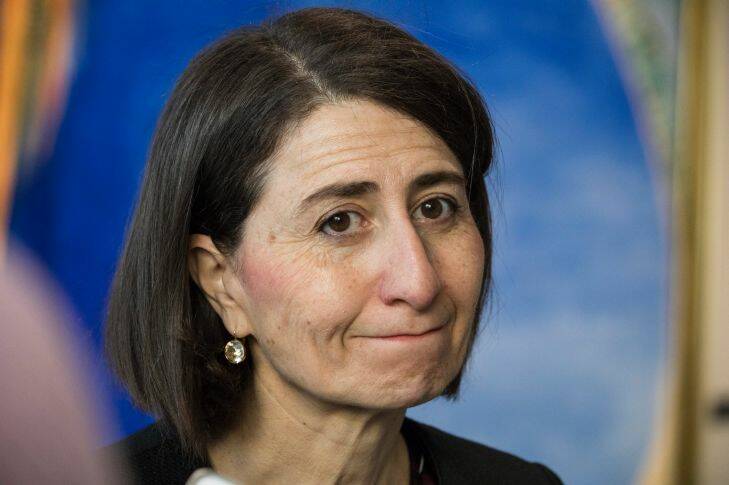 Premier Gladys Berejiklian does a media door stop after making opening remarks at the 10th World Chambers?????? Congress at the ICC, Sydney on 19 September 2017. Photo:Jessica Hromas