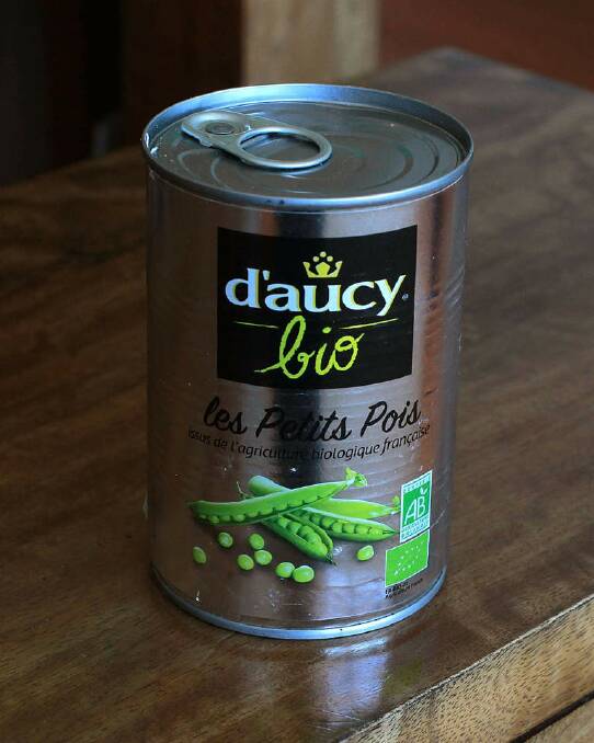Food discovery: "D?aucy tinned peas from France are the best peas you?ll ever have. I just saute a French shallot in oil, put the peas in with chicken stock, cook them slowly and serve with roast chicken." Photo: Ben Rushton