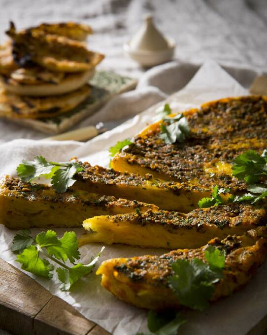 Pick up a packet of crisps for Karen Martini's potato chip tortilla with chermoula <a href="http://www.goodfood.com.au/good-food/cook/recipe/potato-chip-tortilla-with-chermoula-20131029-2wd1q.html"><b>(RECIPE HERE).</b></a> Photo: Marcel Aucar