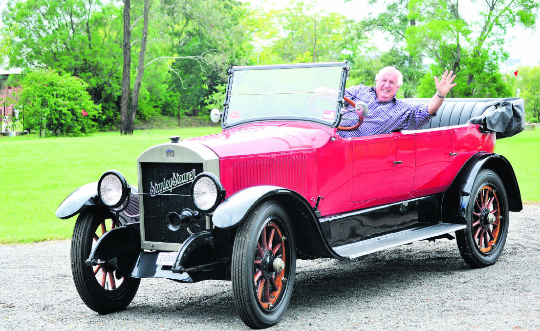 STEAM POWER: John Pryde and his pride and joy, a 1921 Stanley Steam Car.  