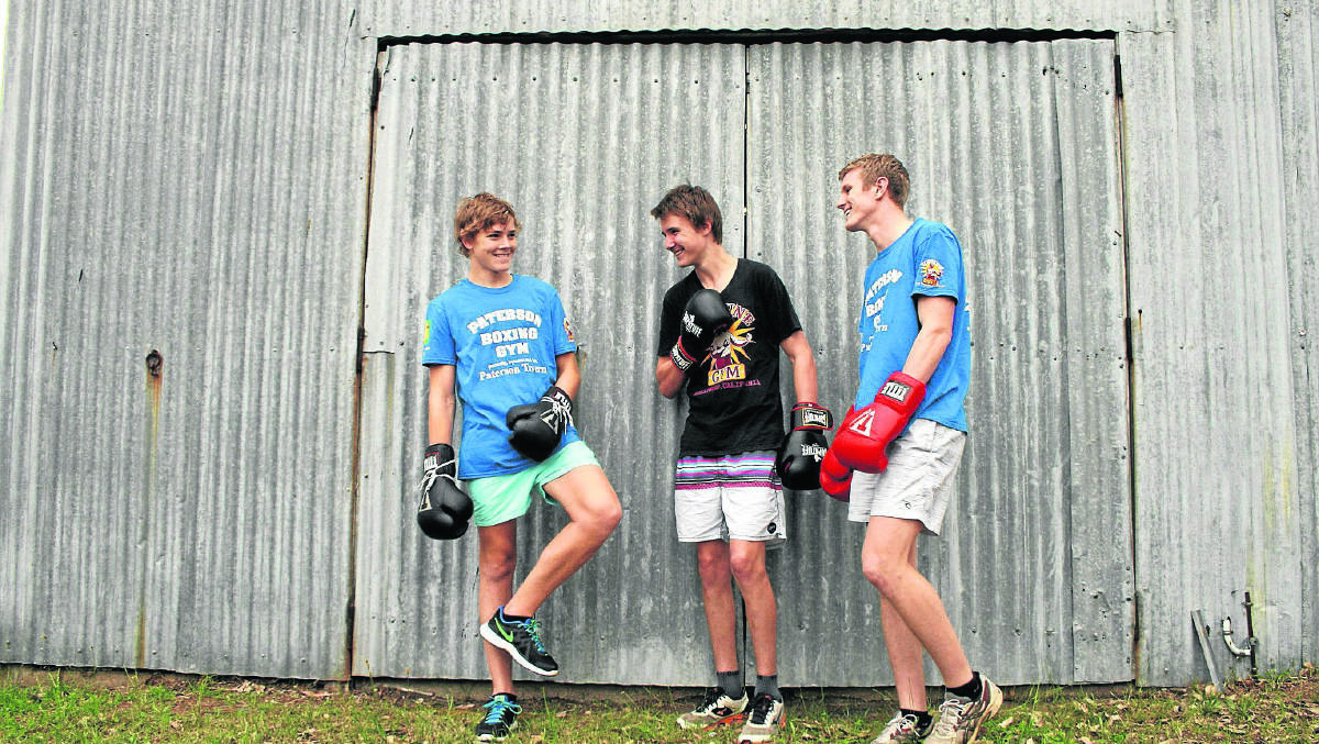 Paterson Boxing Gym trio William Grey, Tom Darlington and Blake Tindall. 