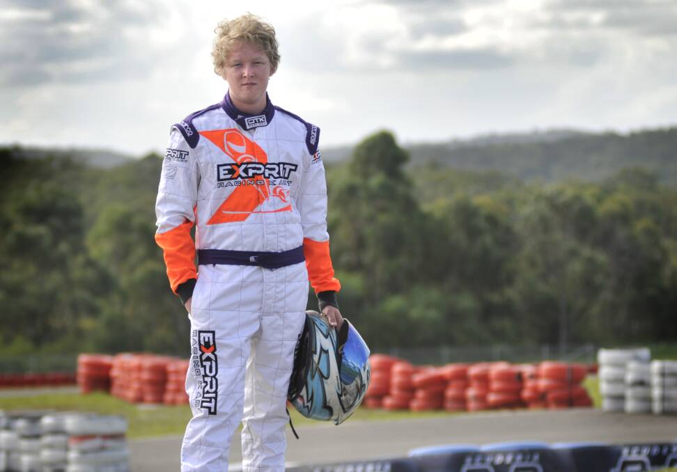LOCAL CHARGE: Rutherford's Ryley Brunner (pictured), Hayden Jackson and Sam Tooth will fly the flag for Maitland at the national kart titles.
