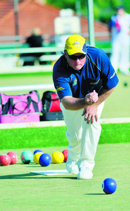 HOTLY CONTESTED:  Brad Threadgate sends down a bowl at the Hub of the Hunter tournament.   