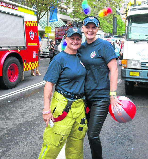 Tanya and Sarah Coxon are celebrating 10 years together and marching in their 10th Mardi Gras parade with the NSW Fire and Emergency Service.