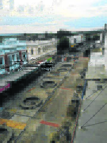 Traders are concerned about delays in the construction of The Levee.