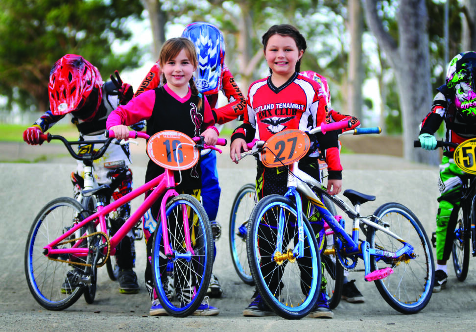 NATIONAL QUEST:  Sophie Davis and Porschea Longbottom will contest the 
sprockets class at the BMX national titles.