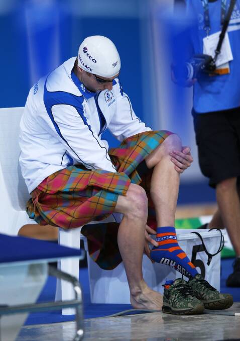 We’re not sure whether Scottish swimmer Daniel Wallace’s cry of freedom was referring to Scottish independence or the joy of going sans-Speedos beneath his kilt.