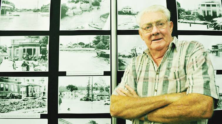 Memories flooded back for Jon Mitchell of his ordeal floating through Maitland on the roof of a house in the 1955 flood.