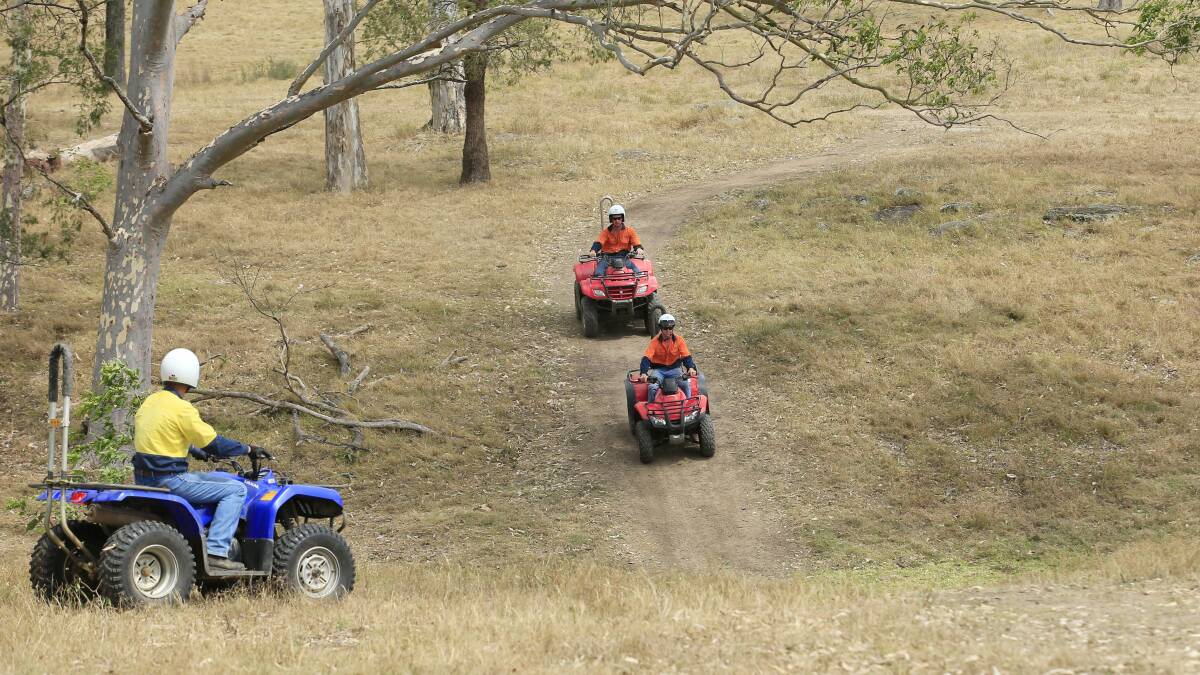 Students at Tocal College take part in a quad bike safety program.