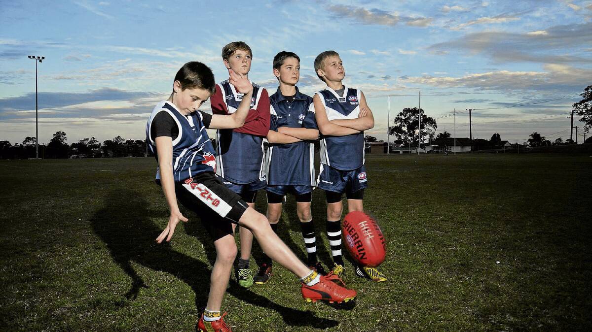Maitland Saints juniors (from left) Ollie Latter, Matthew Guy, Eddie Sutherland, Nathan Murdoch and Tyle Bartlett (not pictured) were part of successful campaigns by Newcastle representative teams. 