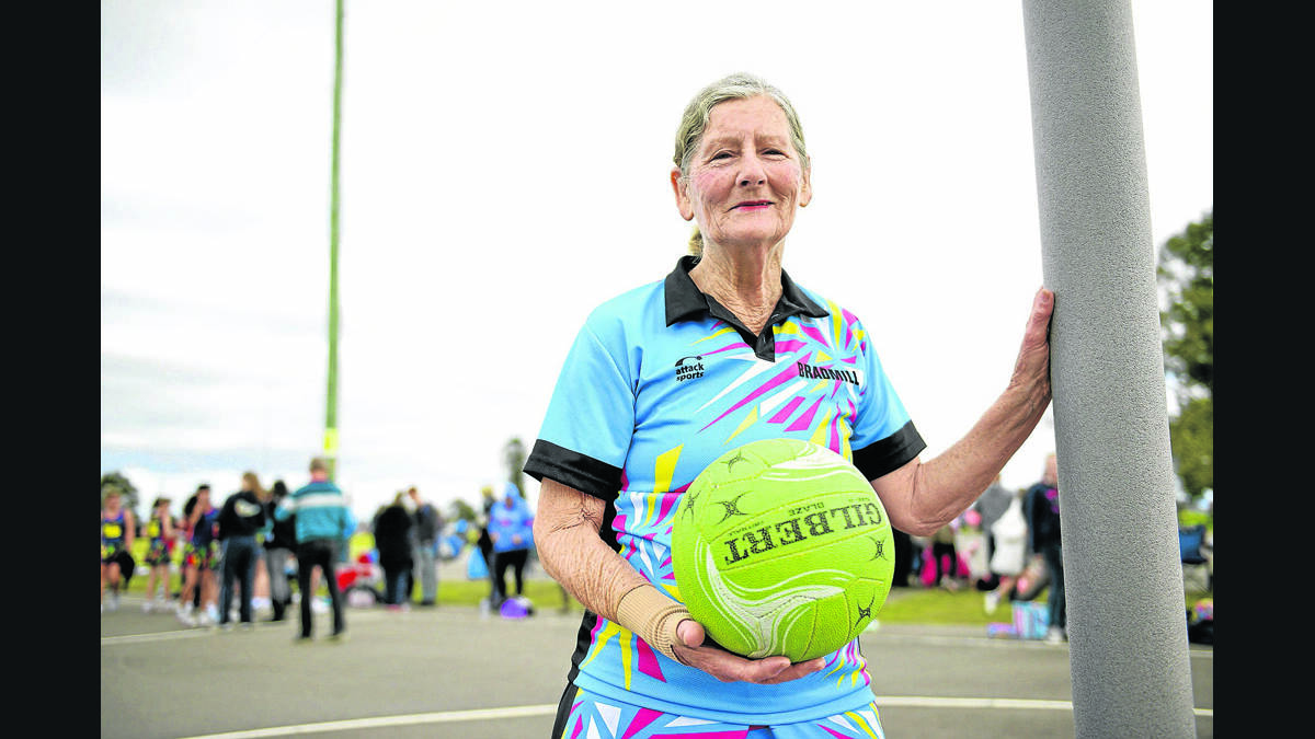 LOVE OF THE GAME:  Freda Witherspoon started playing netball in 1952 and 
celebrated her 80th birthday with a quarter at wing defence.