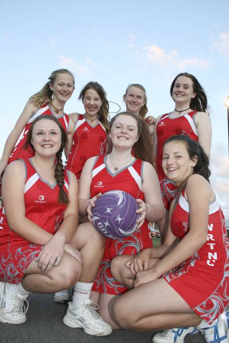  (Back row) Ella Paton, Grace Rawlinson, Sienna Hunter, Abbey Mudd, (front) Kayla White, Emilie Hamer and Charli Field are representing West Rutherford Telarah in the Inter 7 grand final. 