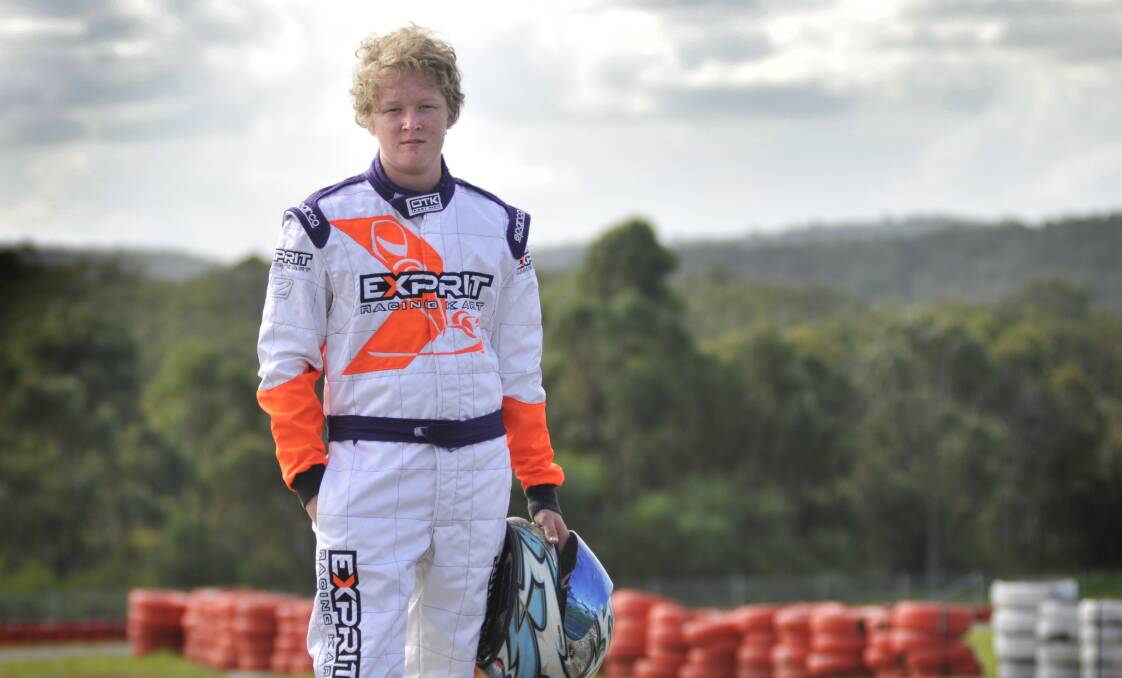 FIRST TITLES: Ryley Brunner is excited at the prospect of racing at his home track at the National Sprint Kart Championships at Cameron Park this weekend.
