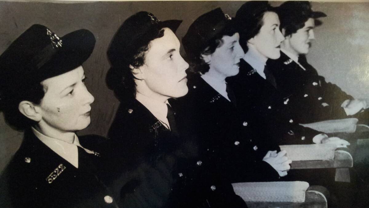 1950s training day, Audrey Jeffrey, Asthea Eichler, Olga North and Pat Clancy (no details of the woman on the end). 