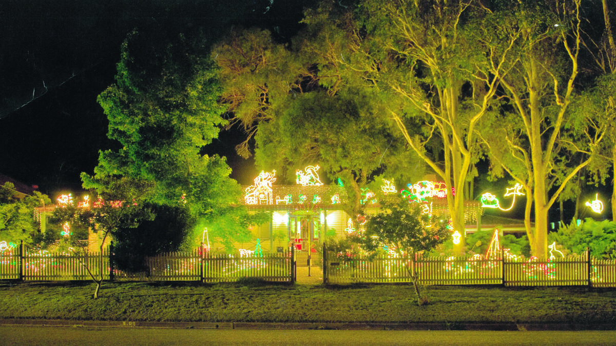 GREAT PLEASURE:  Dian and Lloyd Manderson’s light display at their home on Wollombi Road, Bellbird.