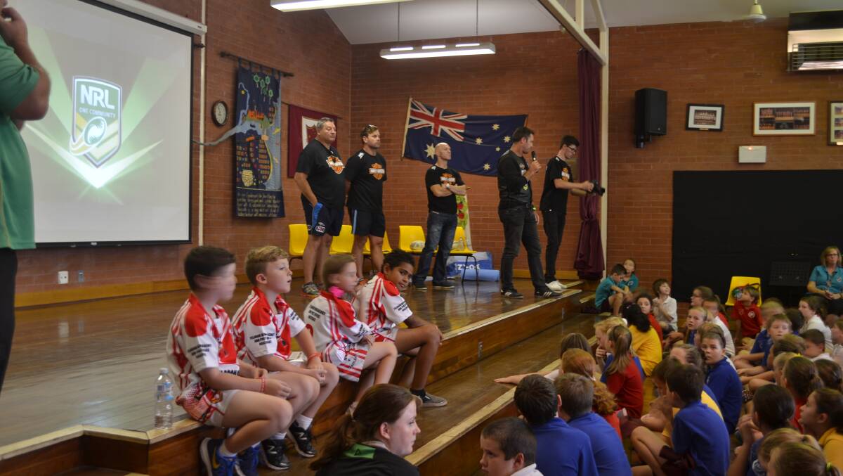 Charity ride stops in at Rutherford Public School. 